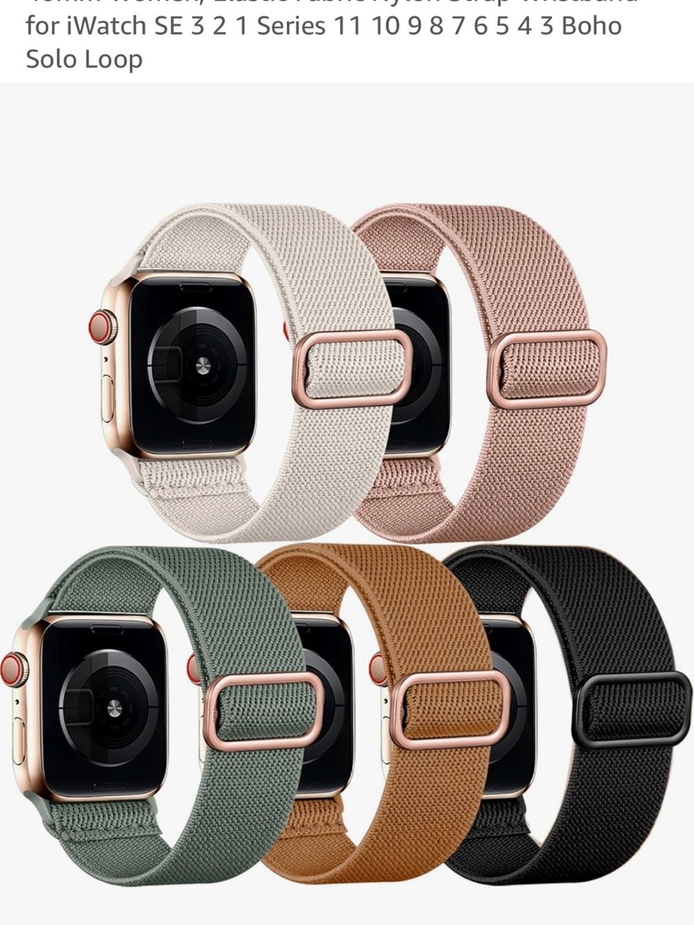 Premium Nylon Solo Loop Watch Band for Women - Multiple Colors